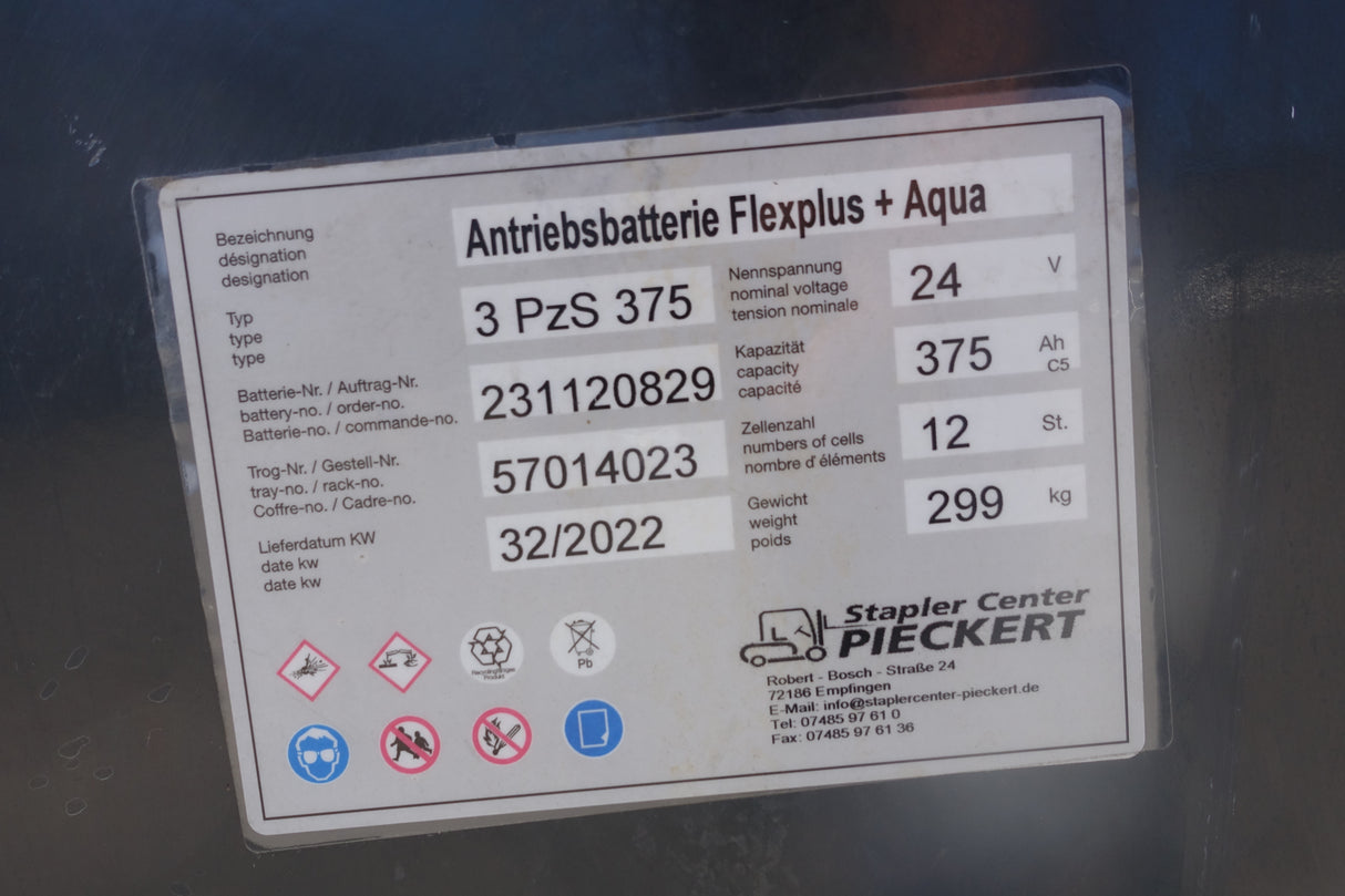 Staplerbatterie 24V 3PzS375