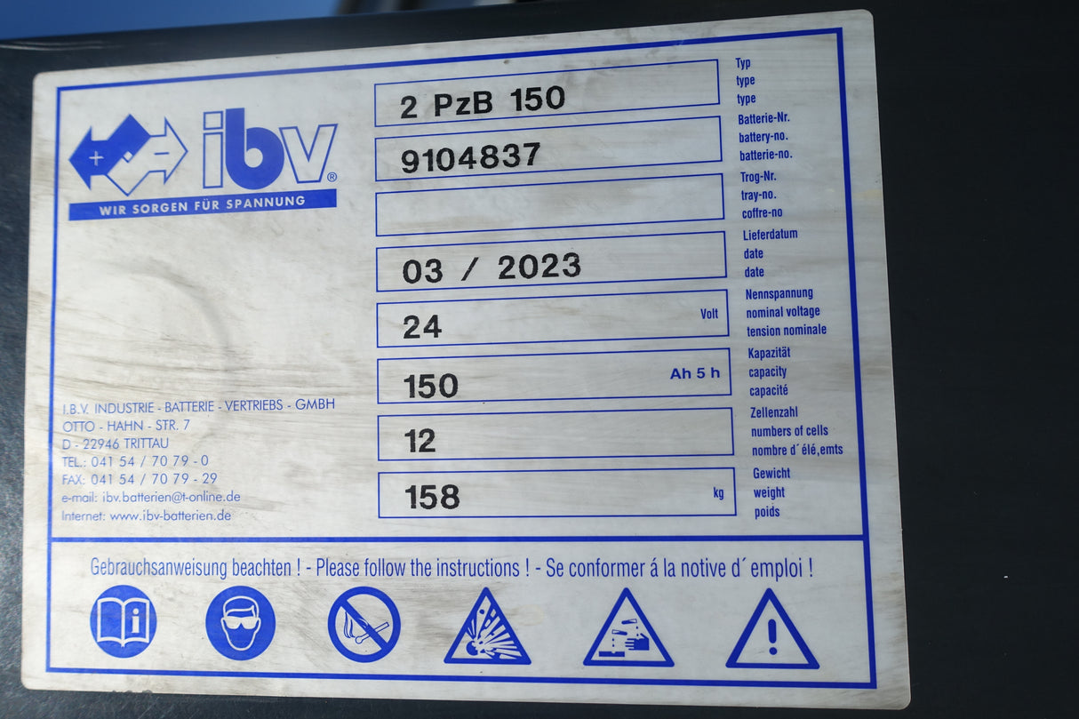 Staplerbatterie 24V 2PzB150