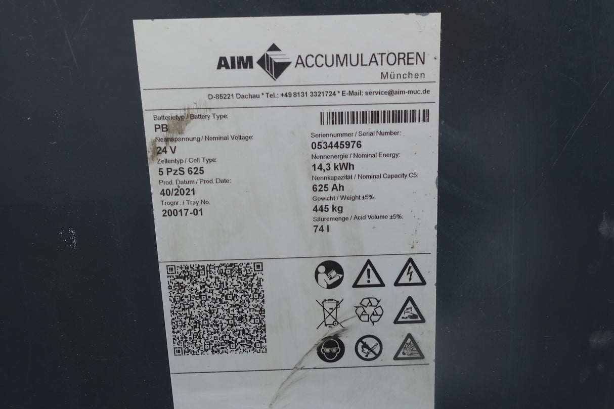 Staplerbatterie 24V 5PzS625
