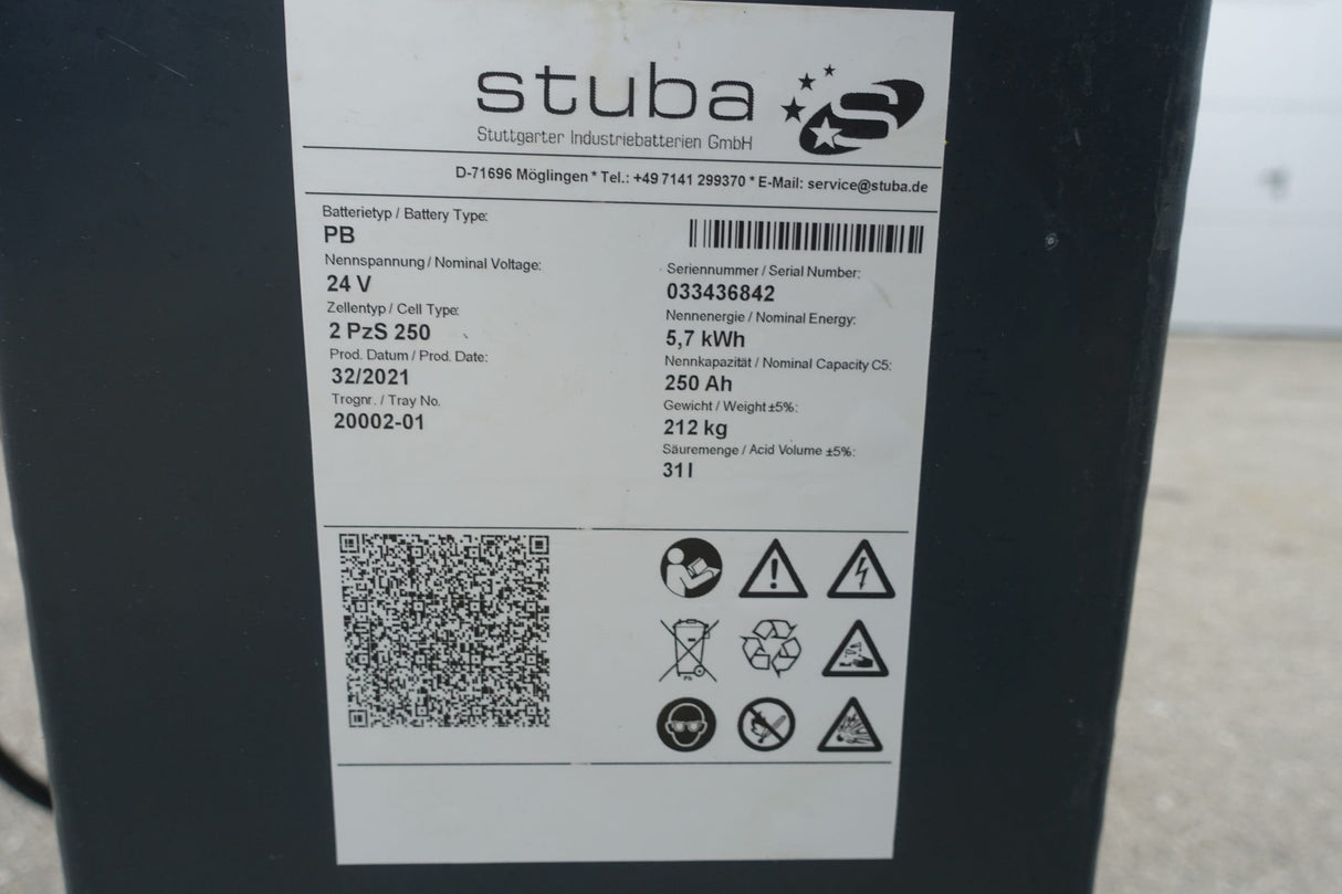 Stuba Staplerbatterie 24V 2PzS250