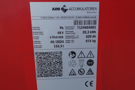 AIM Staplerbatterie 48V 4PzS620