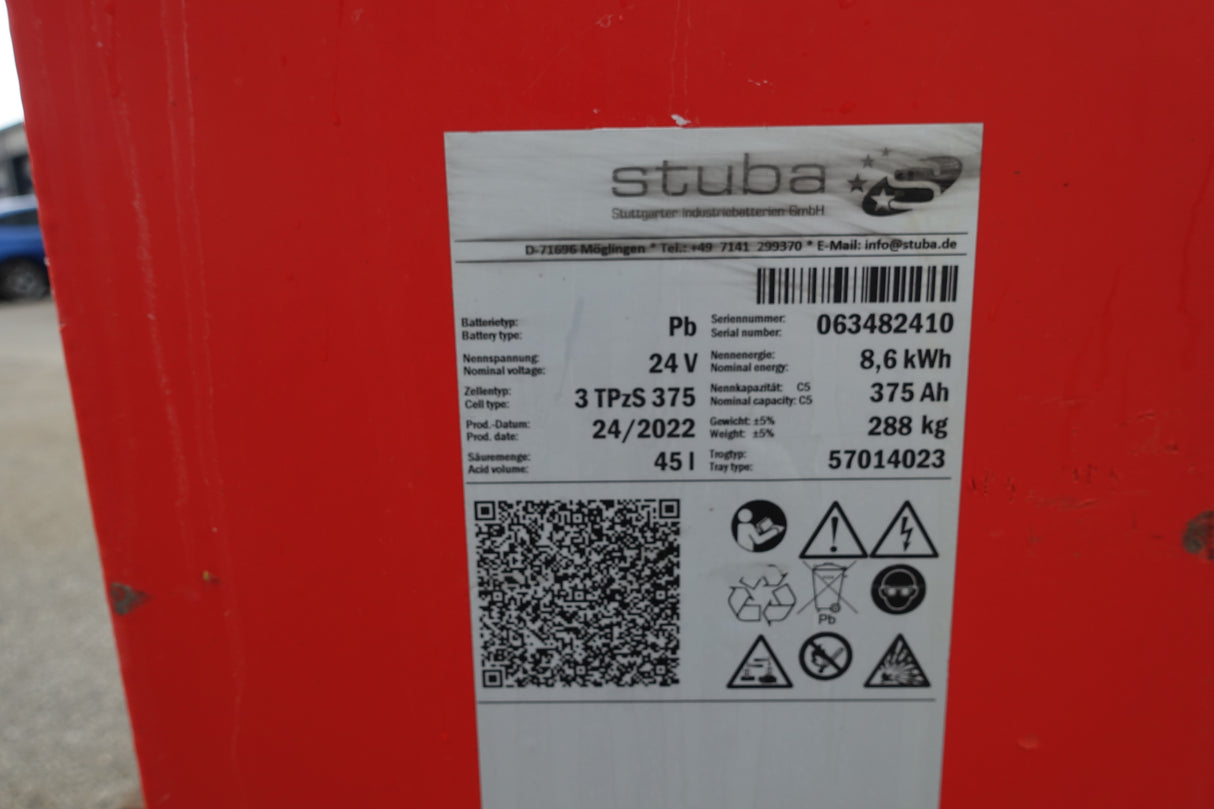 Staplerbatterie 24V 3PzS375