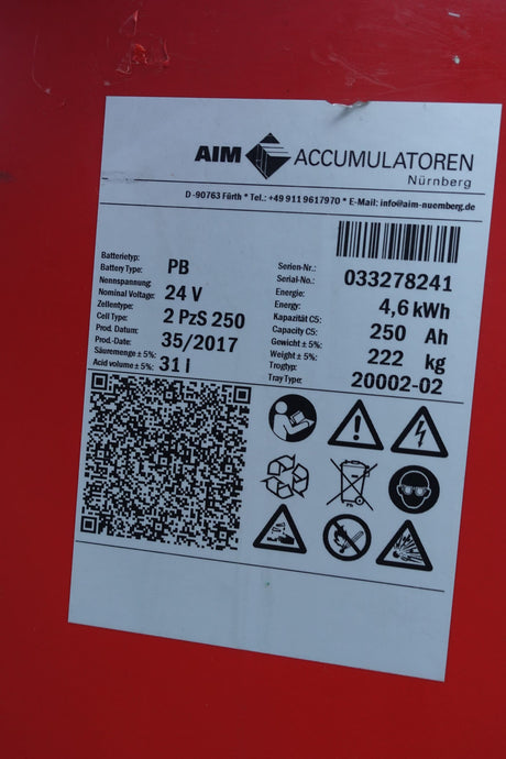 AIM Staplerbatterie 24V 2PzS250