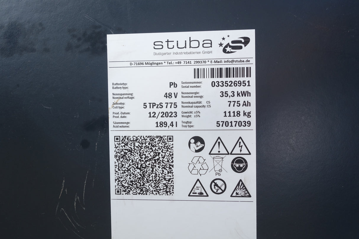 Staplerbatterie 48V 5PzS775
