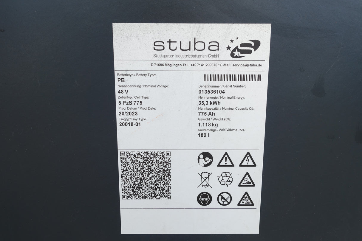 Staplerbatterie 48V 5PzS775
