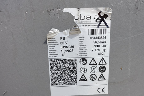 Stuba Staplerbatterie 80V 6PzS930