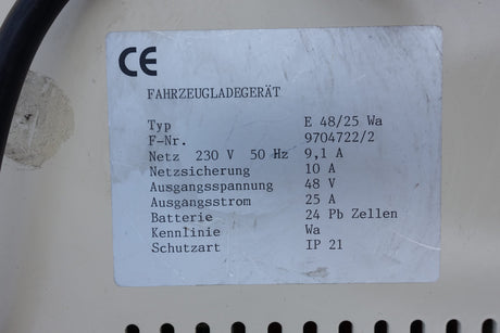 HK Handels GmbH 48V 25A Ladegerät