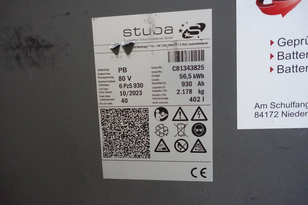 Staplerbatterie 80V 6PzS930