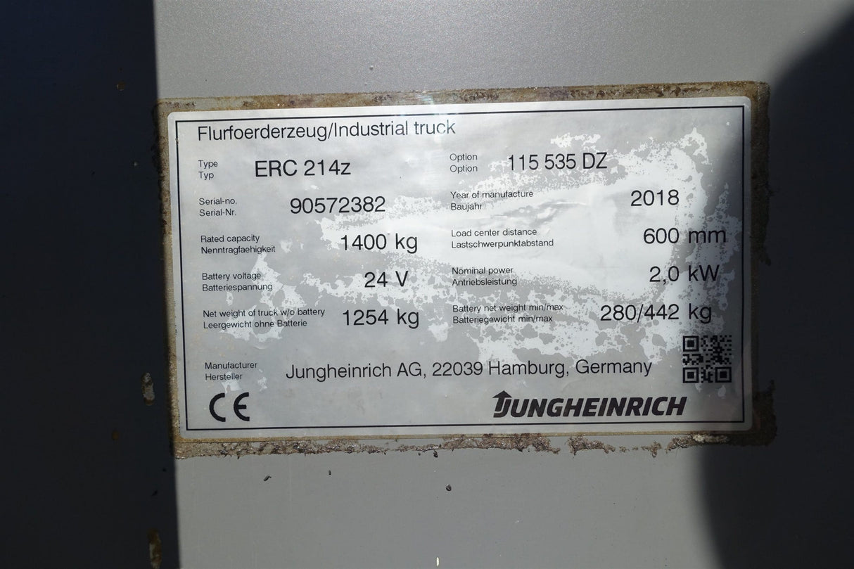 Jungheinrich ERC214z Triplex Initialhub