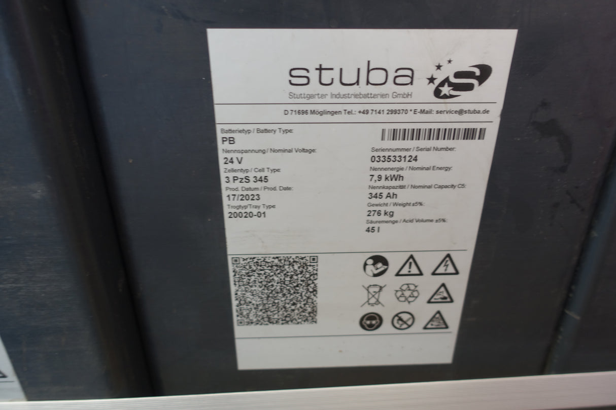 Forklift battery 24V 3PzS345