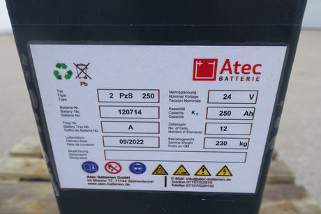 ATEC Staplerbatterie 24V 2PzS250