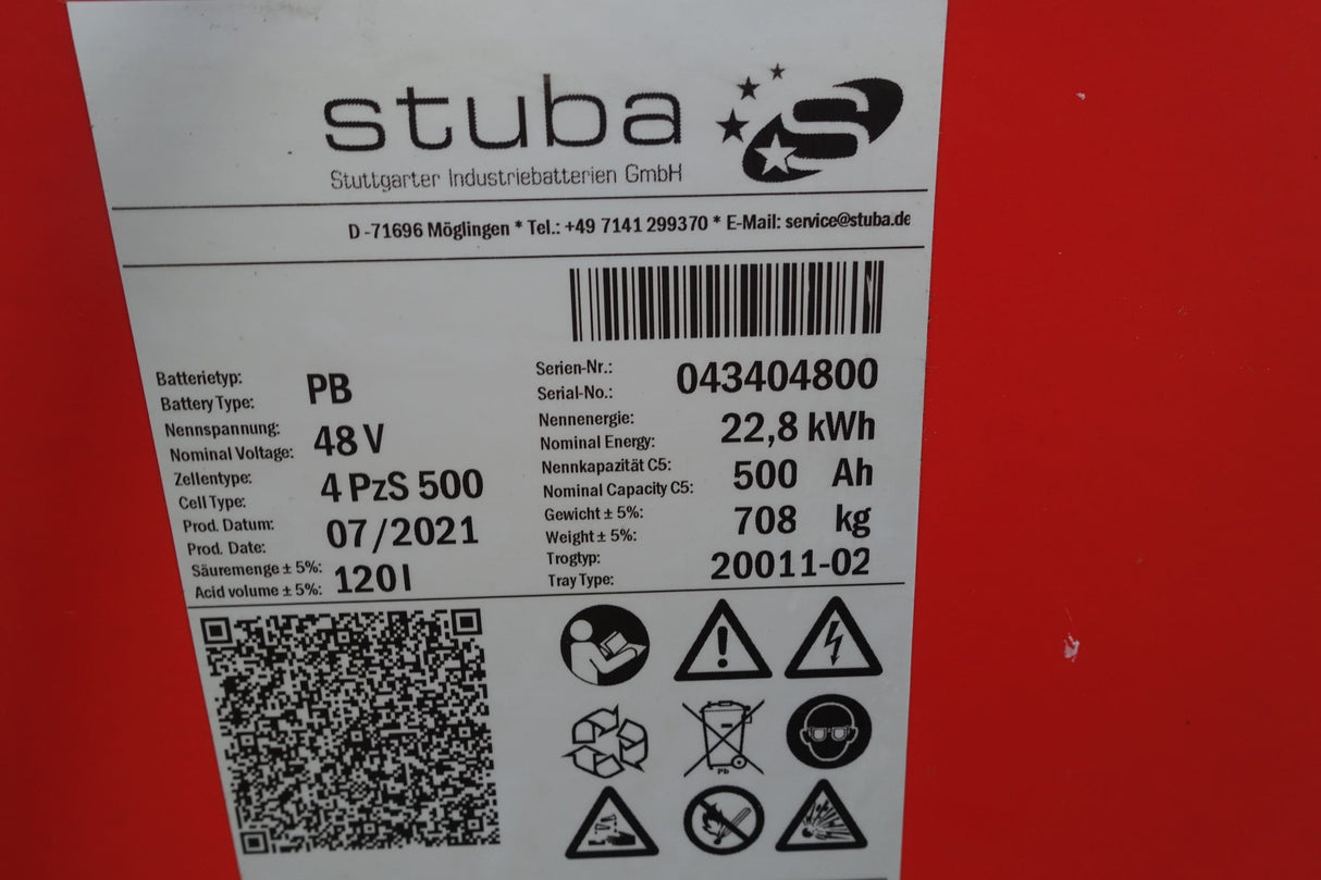 Stuba Staplerbatterie 48V 4PzS500