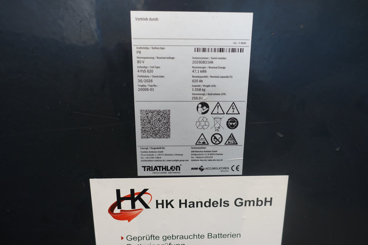 Forklift Battery 80V 4PzS620