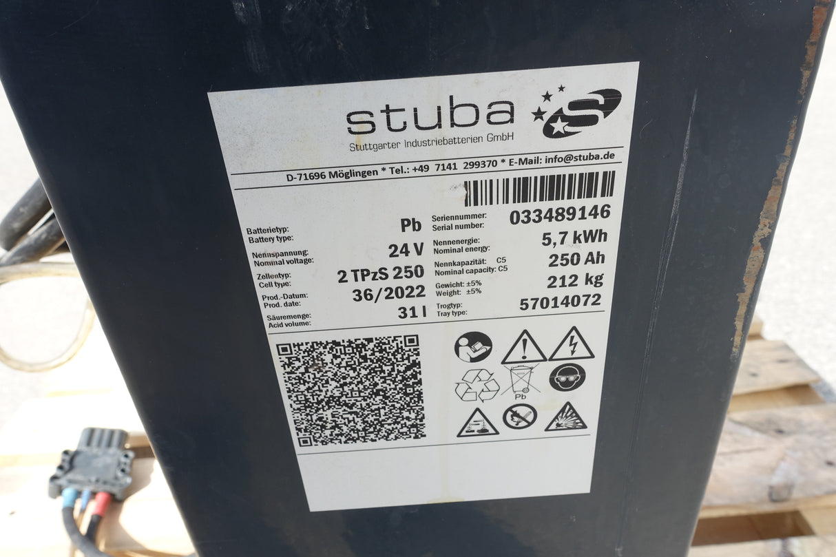 Staplerbatterie 24V 2PzS250
