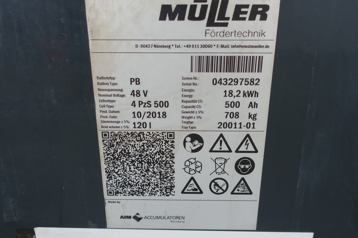 Stuba Staplerbatterie 48V 4PzS500