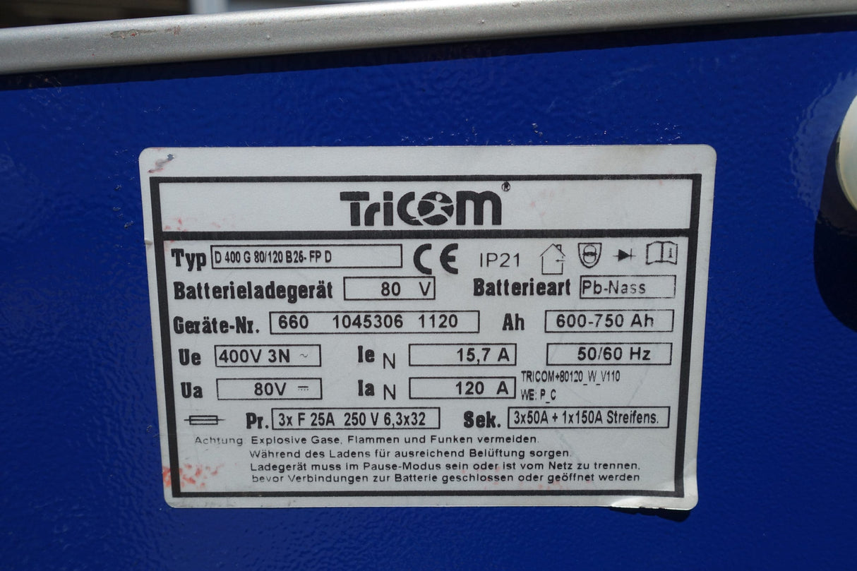 TriCOM 80V 120A HF Ladegerät Tricom