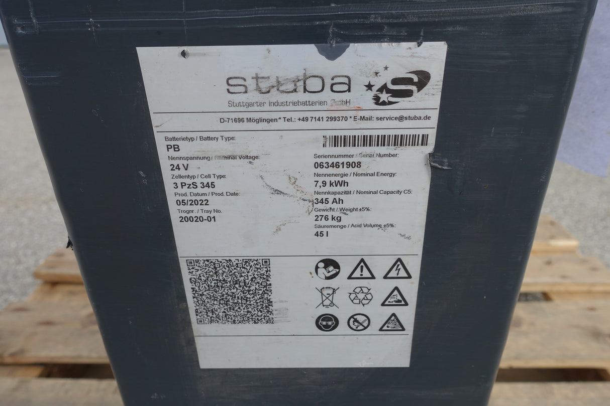 Forklift battery 24V 3PzS345