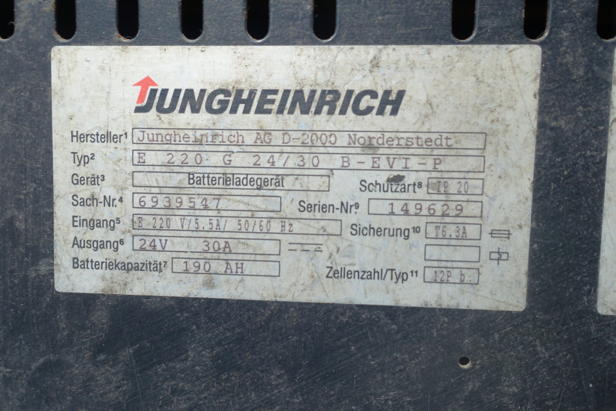 24V 30A Ladegerät Jungheinrich Akkumat