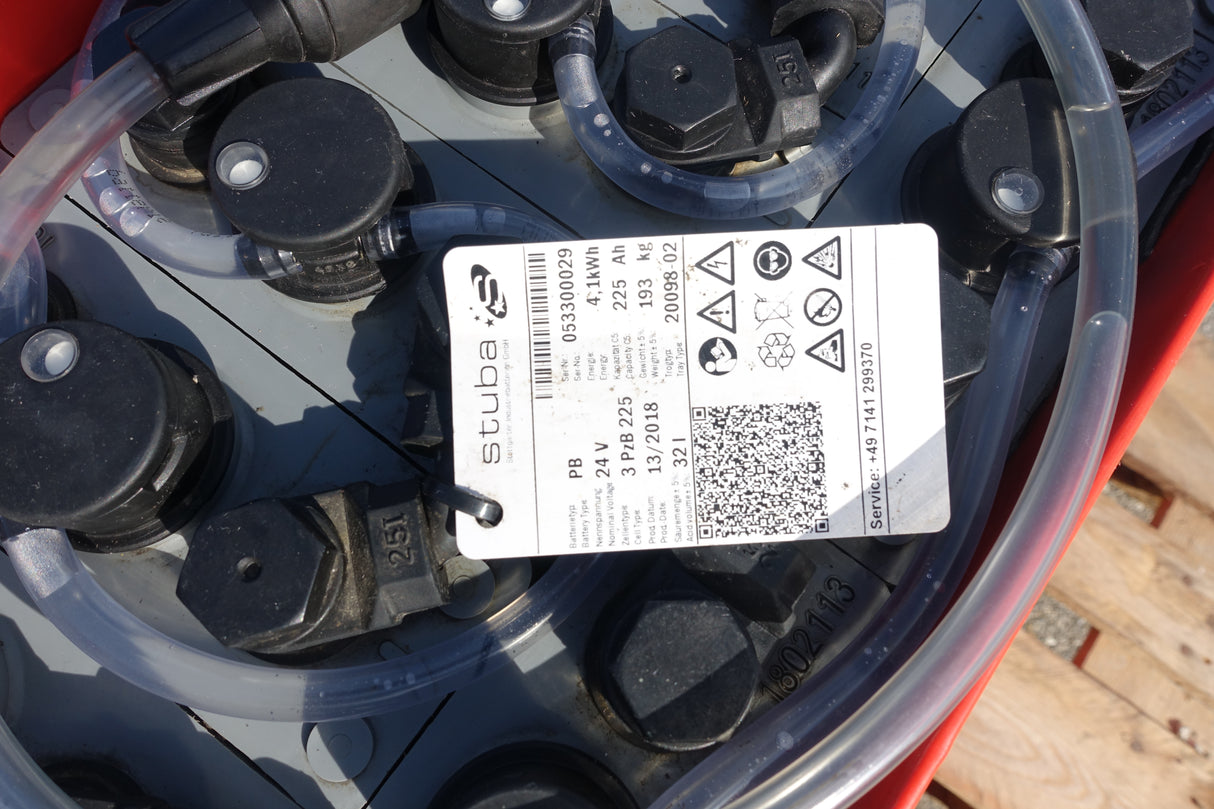Forklift battery 24V 3PzB225