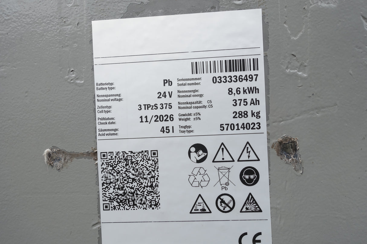 Staplerbatterie 24V 3PzS375