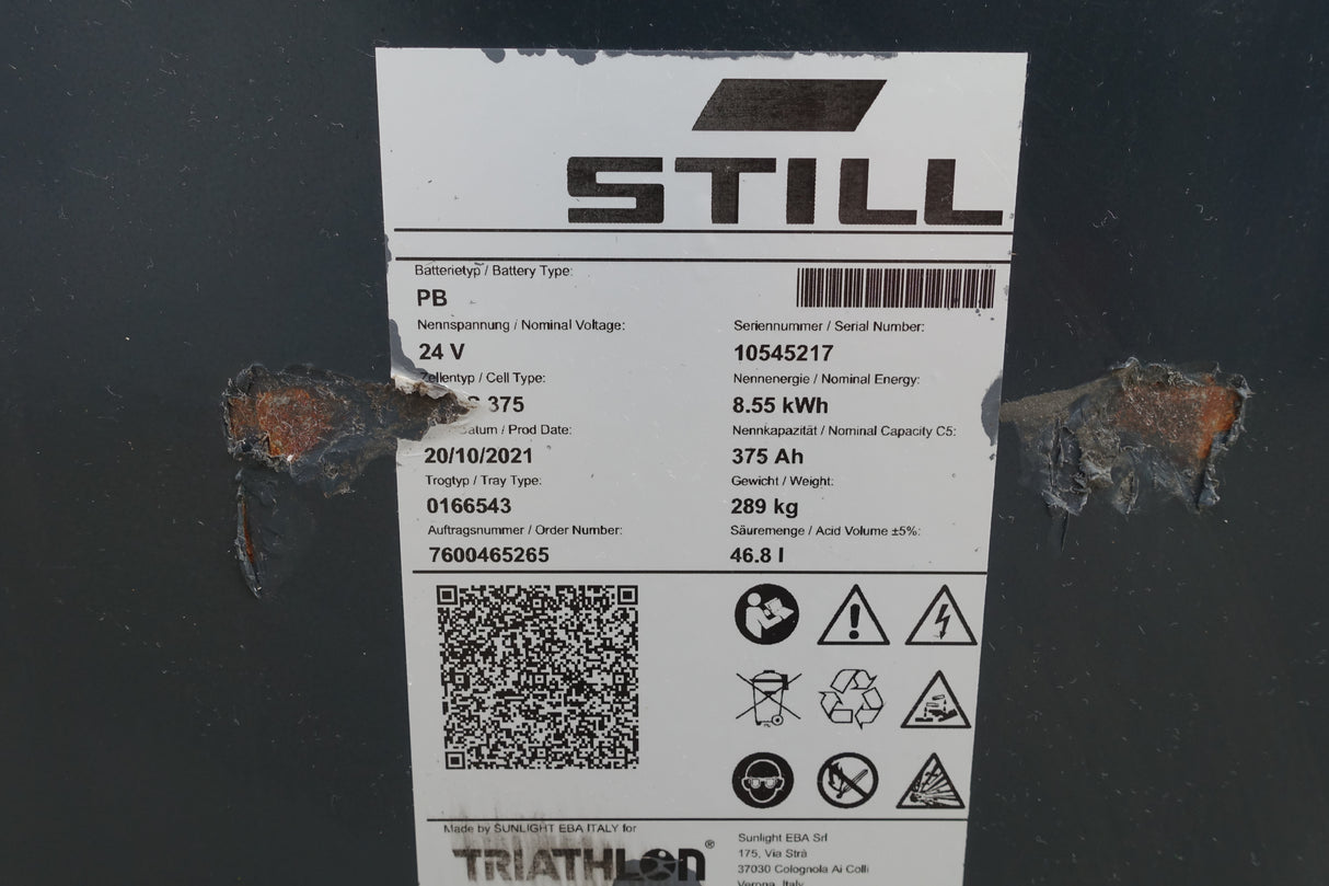 STILL Staplerbatterie 24V 3PzS375