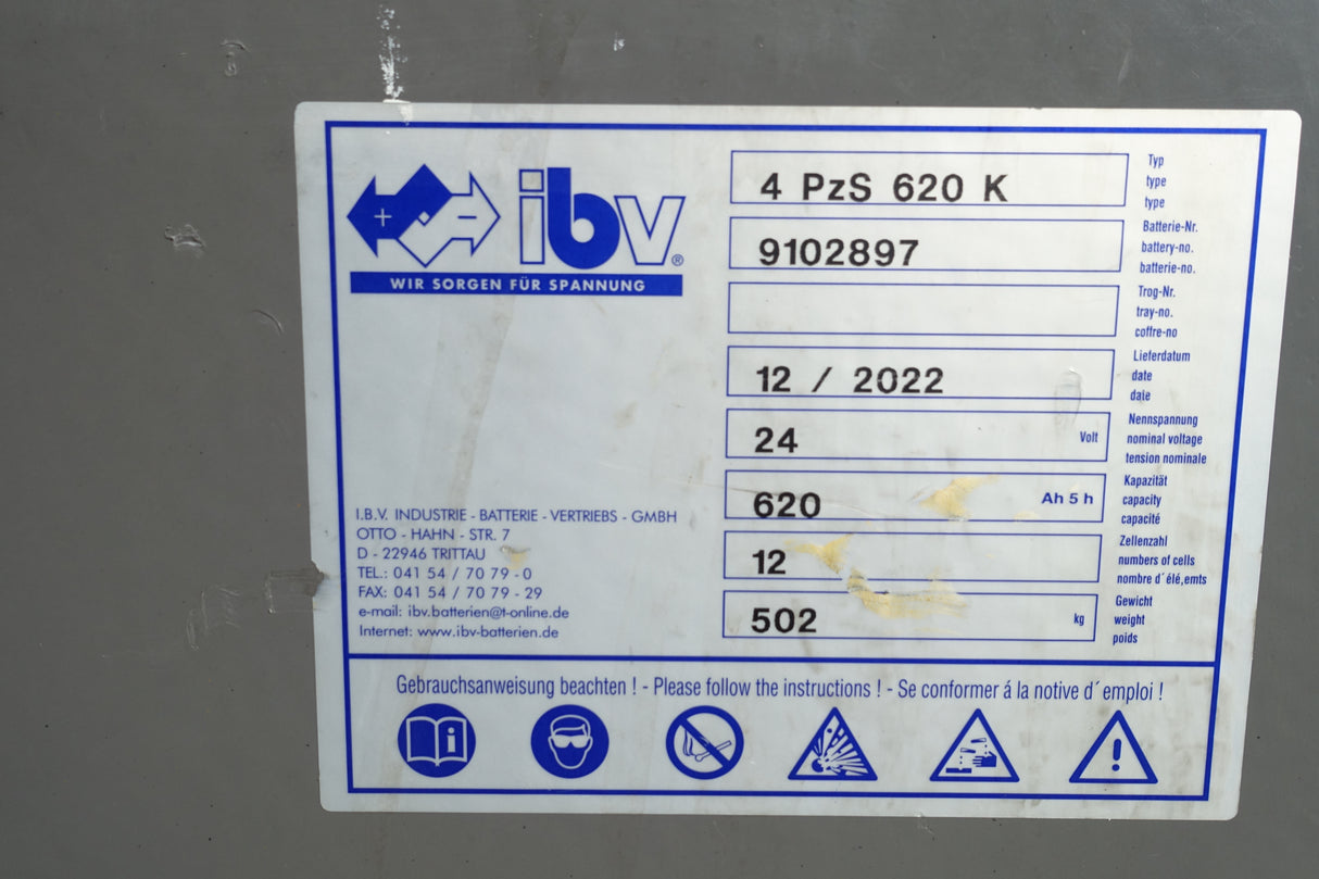 Forklift battery 24V 4PzS620