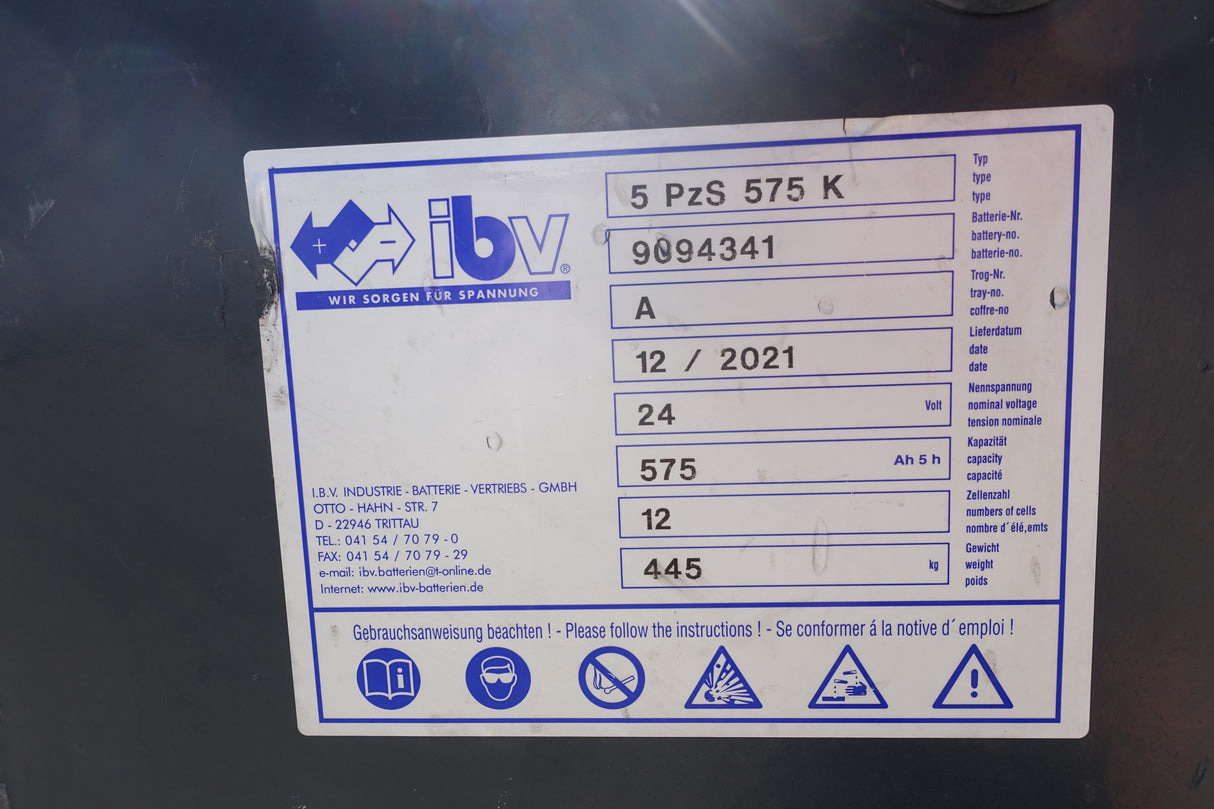 Forklift battery 24V 5PzS575