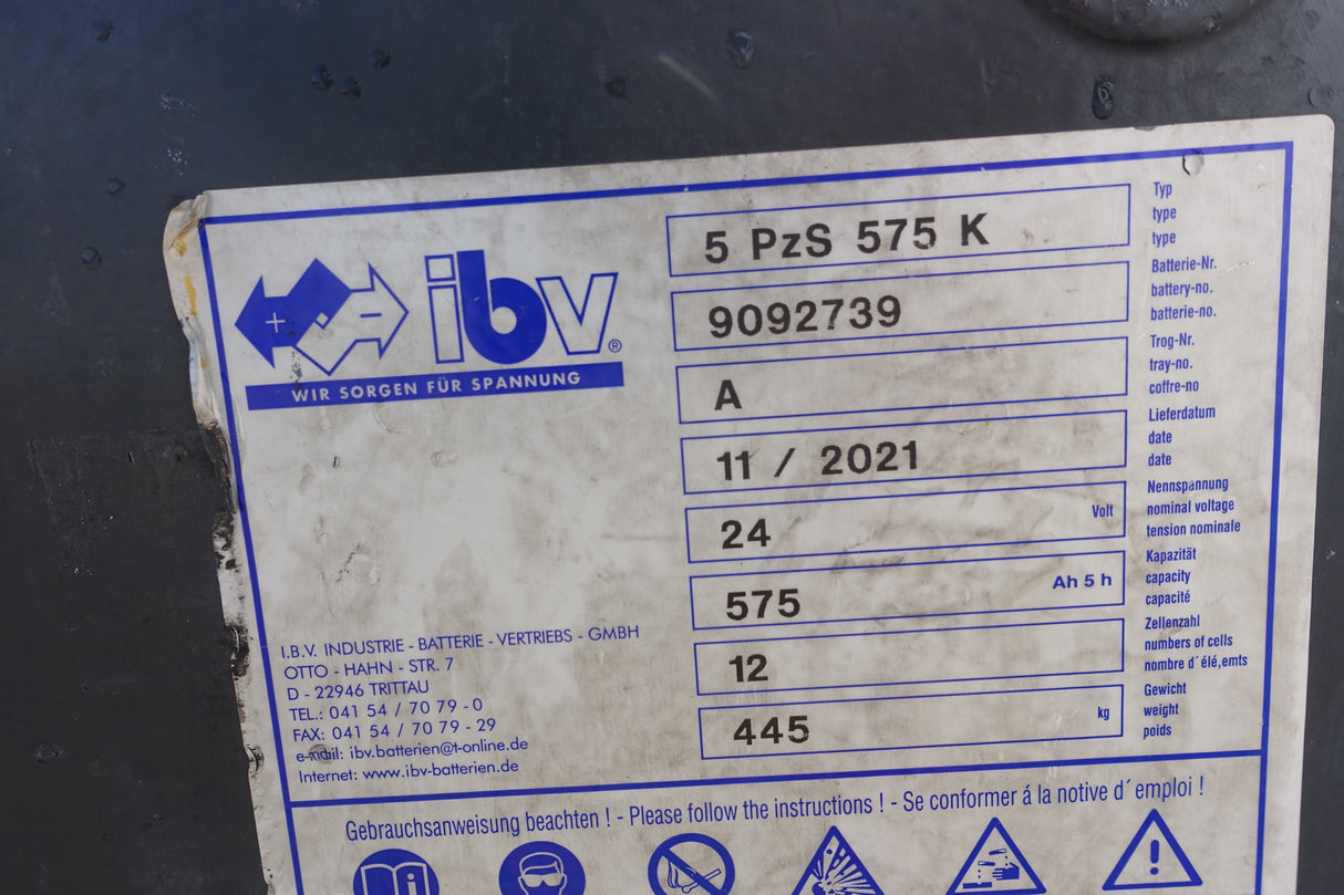 Forklift battery 24V 5PzS575