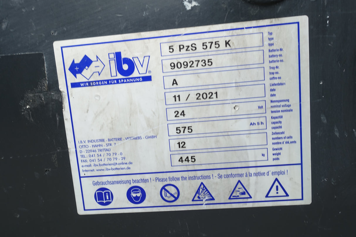 Forklift battery 24V 5PzS575