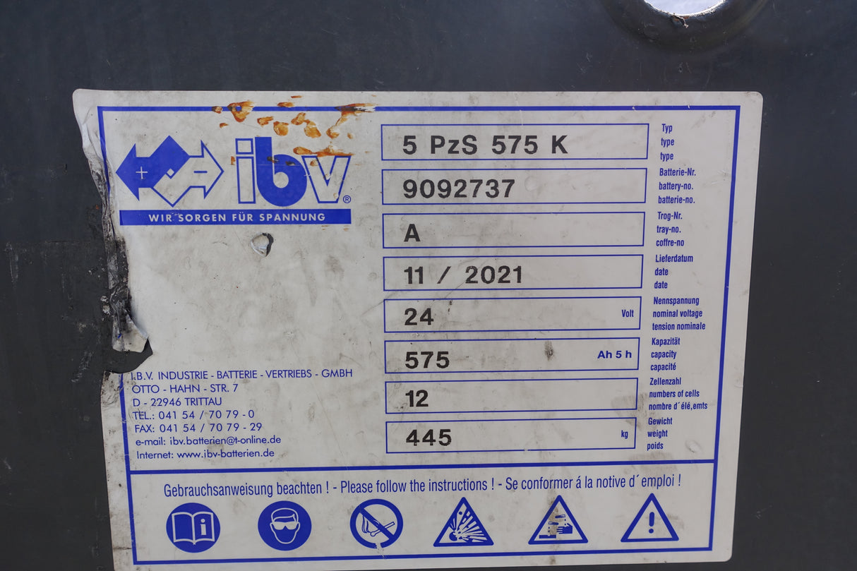 Forklift battery 24V 5PzS575