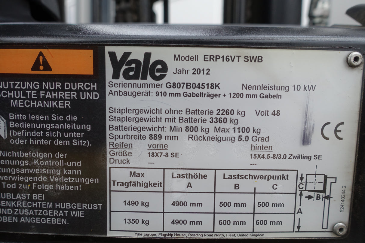 Yale ERP13VT SWB