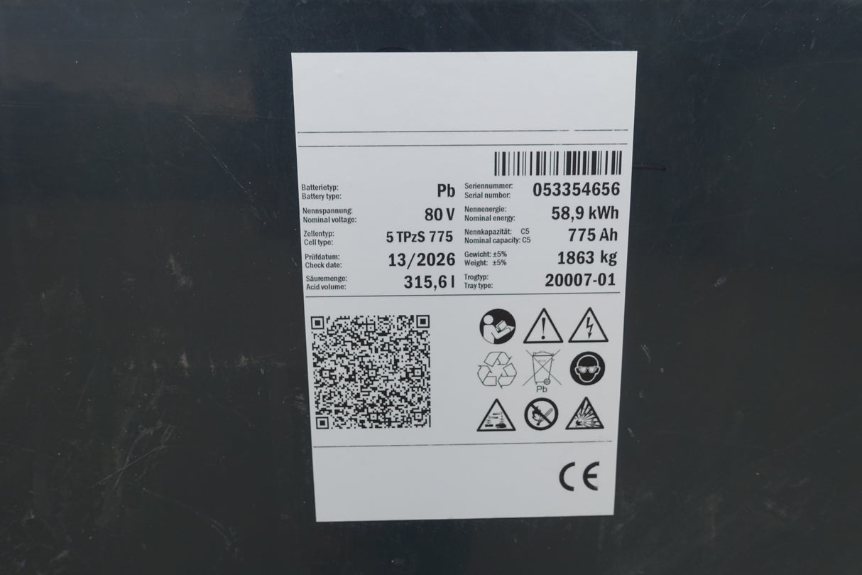 Forklift battery 80V 5PzS775