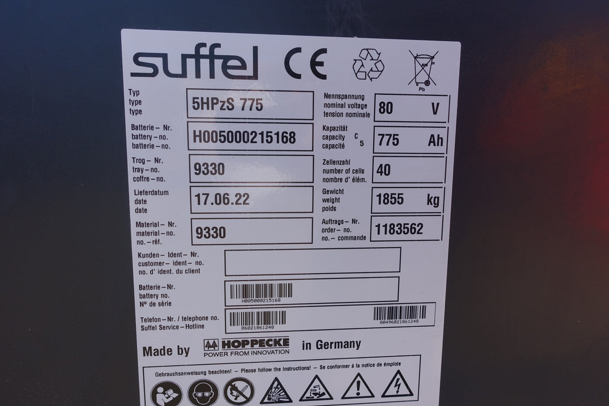 Forklift battery 80V 5PzS775