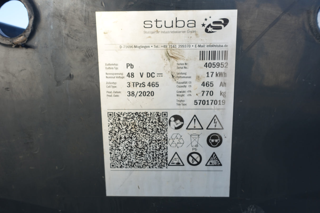 Stuba Staplerbatterie 48V 3PzS465