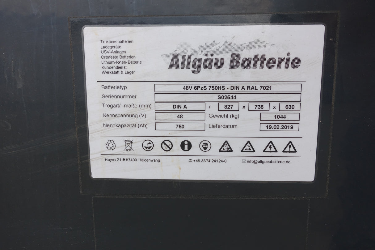Staplerbatterie 48V 6PzS750