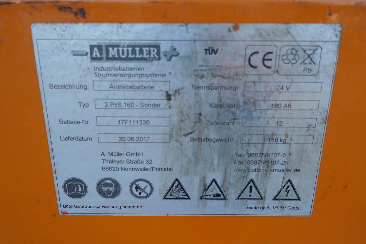 Staplerbatterie 24V 2PzS160