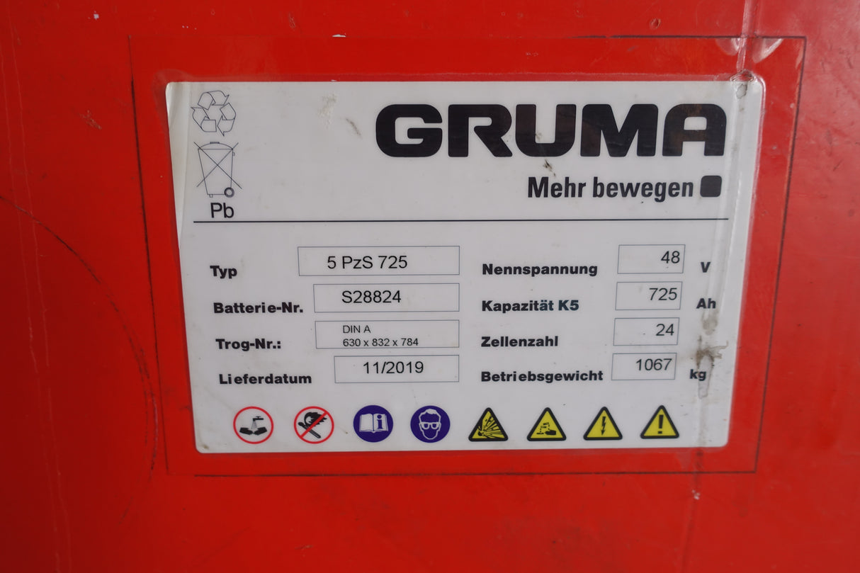 Gruma Staplerbatterie 48V 5PzS725