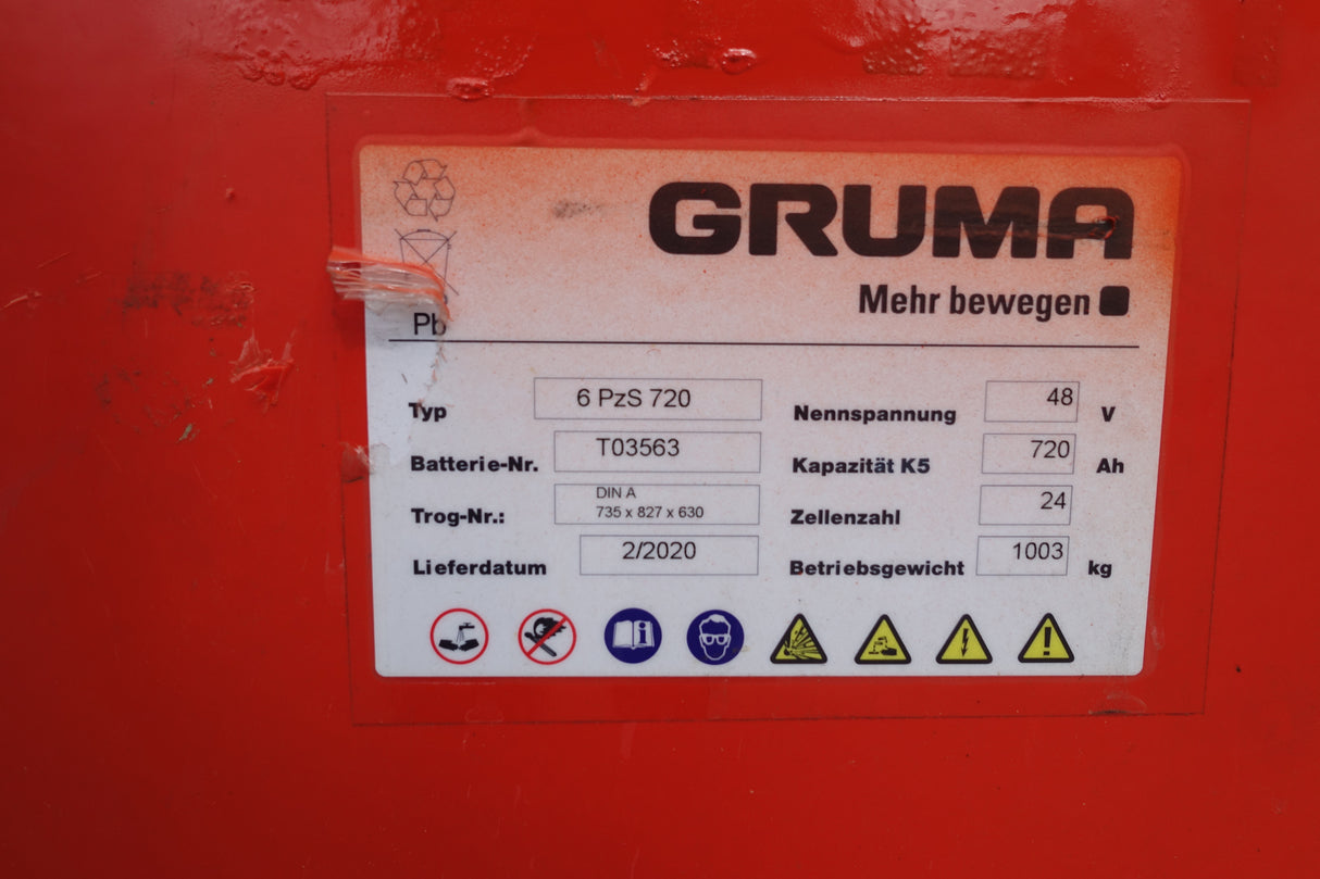 Forklift battery 48V 6PzS720