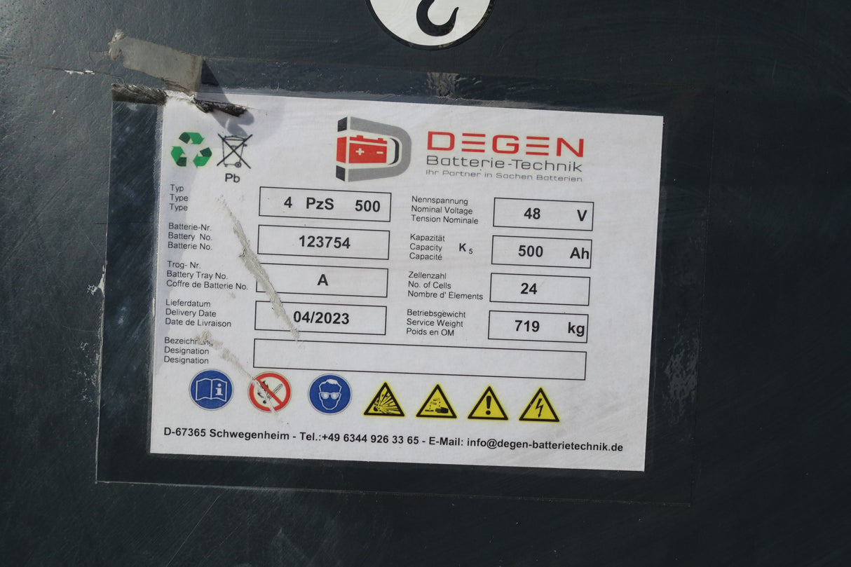 Forklift battery 48V 4PzS500