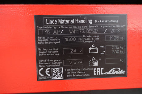 Linde L16 Triplex Initialhub