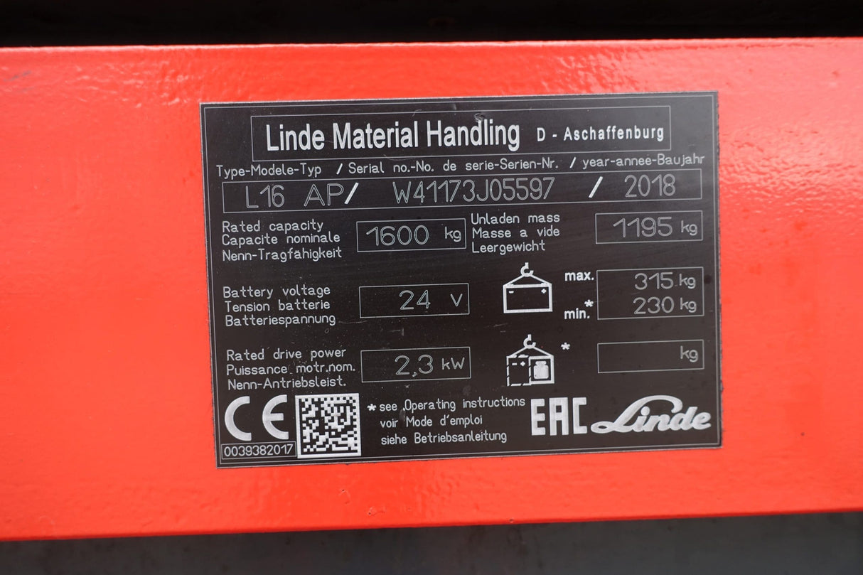 Linde L16 Triplex Initialhub