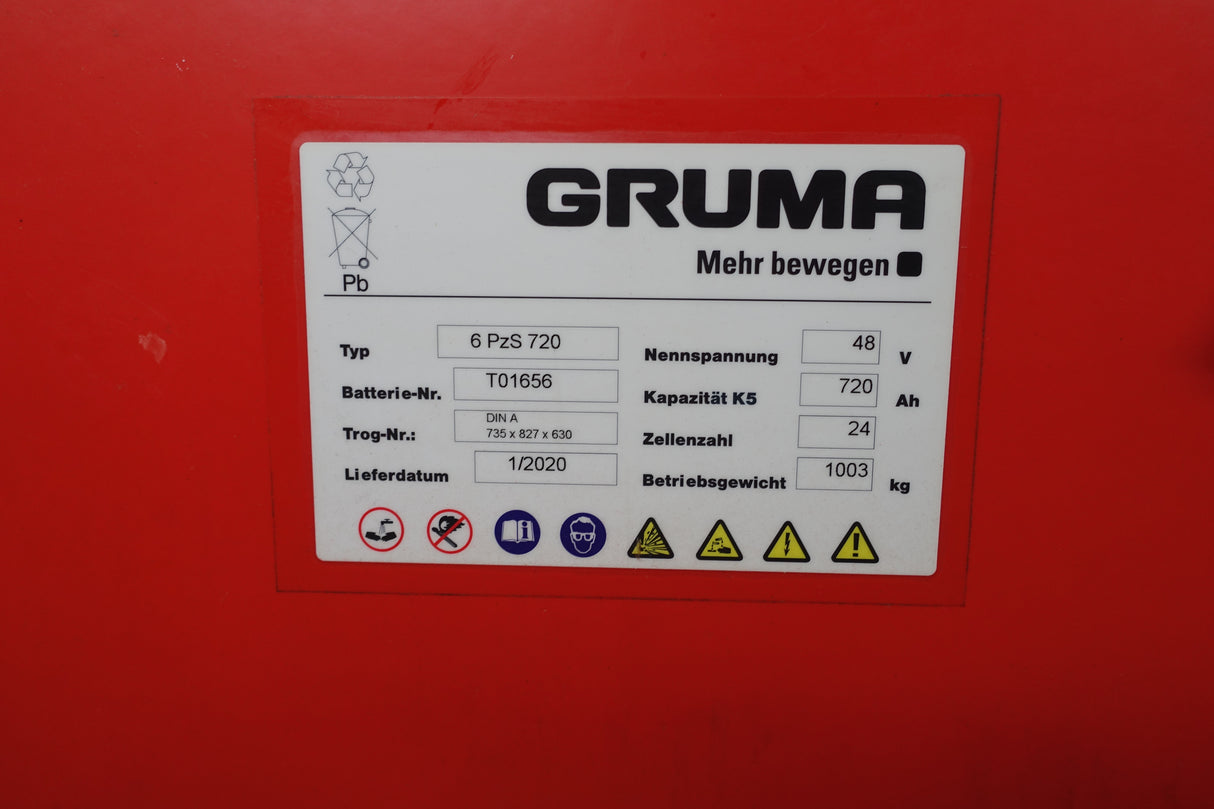Staplerbatterie 48V 6PzS720