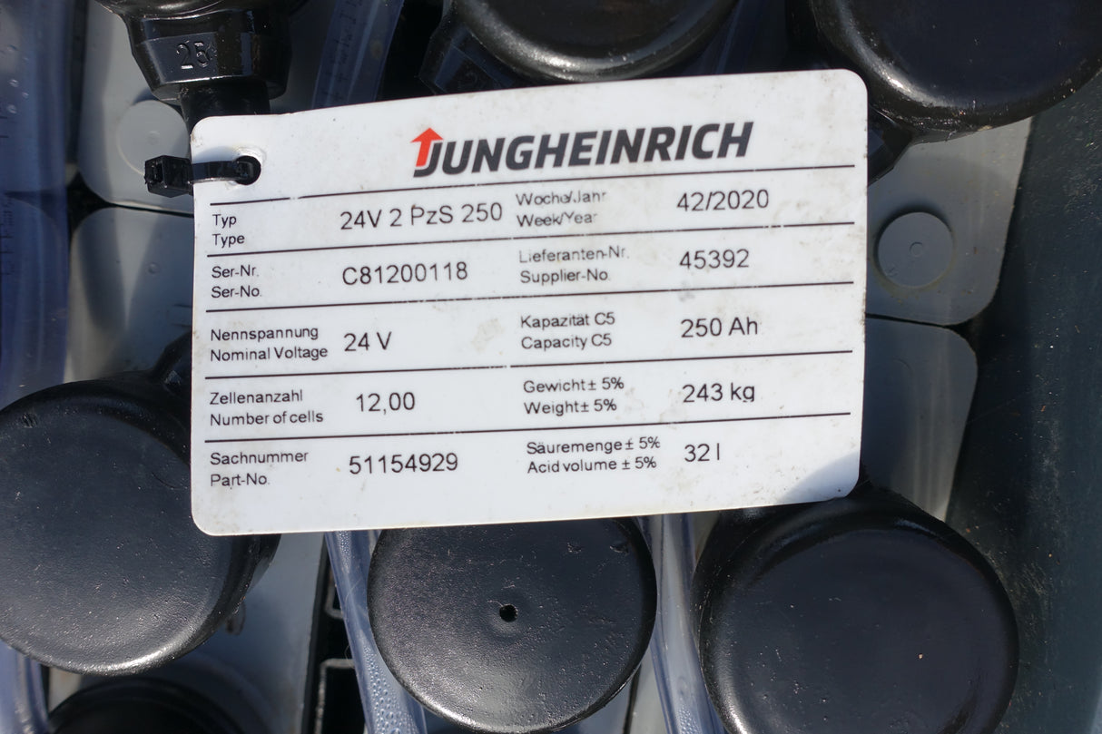 Staplerbatterie 24V 2PzS250