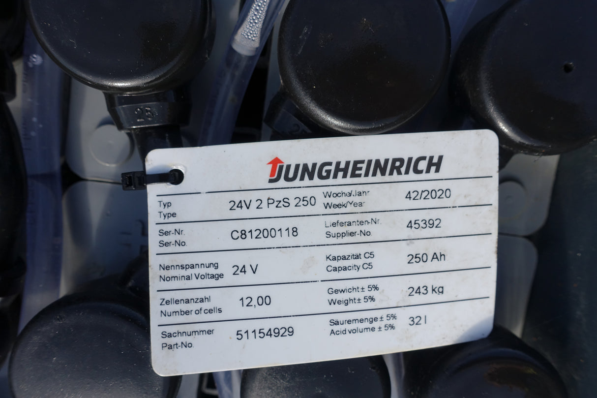 Forklift battery 24V 2PzS250