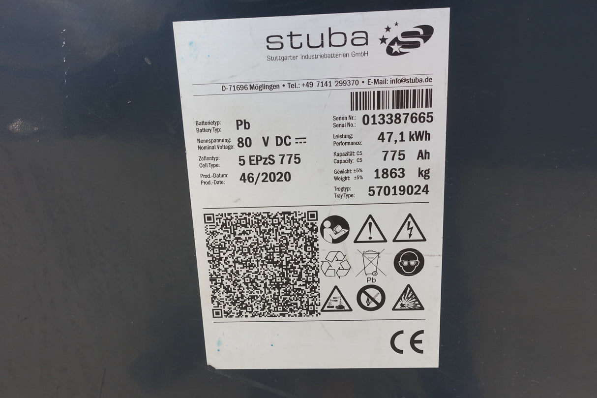Forklift battery 80V 5PzS775