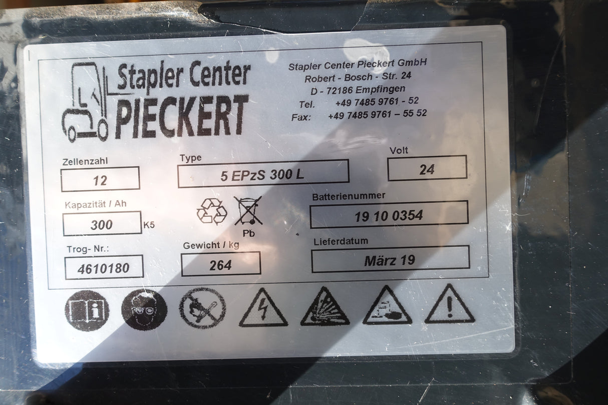 Forklift Battery 24V 5PzS300