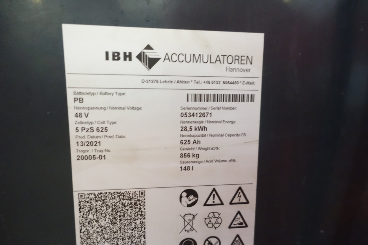 Forklift battery 48V 5PzS625