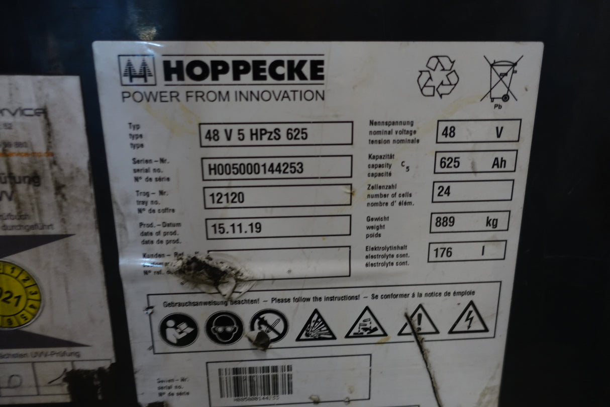 Staplerbatterie 48V 5PzS625