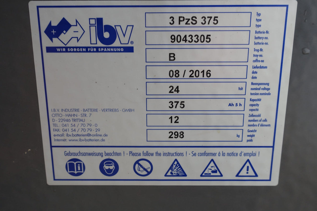 IBV Staplerbatterie 24V 3PzS375