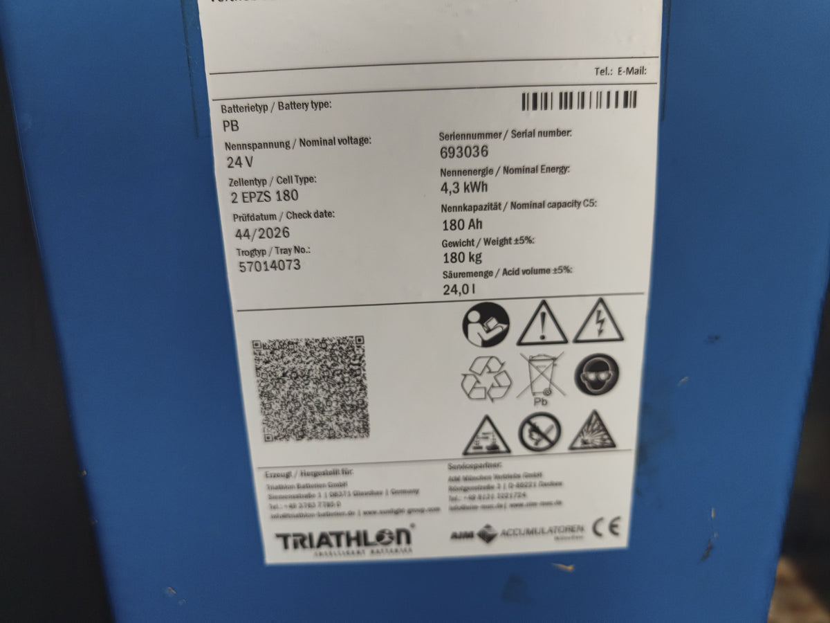 Forklift battery 24V 2PzS180